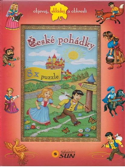 Kniha: České pohádky - 8x puzzle, objevuj, skládej a obkresliautor neuvedený