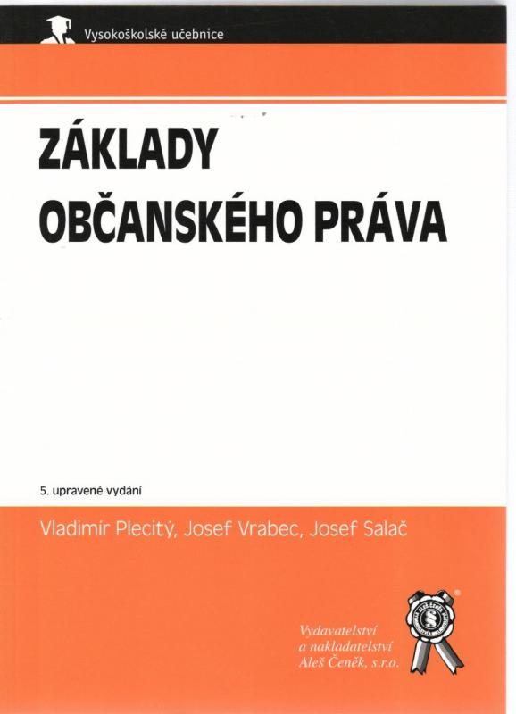 Kniha: Základy občanského práva, 5. vydání - Vladimír Plecitý