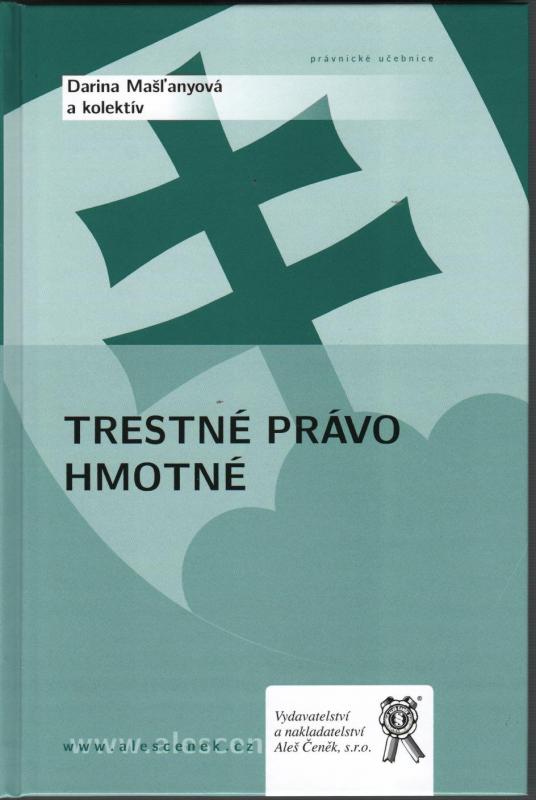 Kniha: Trestné právo hmotné - Darina Mašľanyová a kolektív