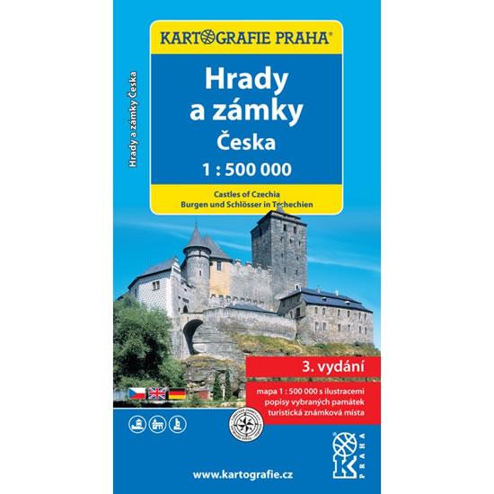 Kniha: Hrady a zámky Česka/1:500 tis.(tematická mapa)autor neuvedený