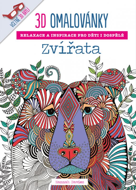 Kniha: 3D omalovánky: Zvířata - Hannah Davies