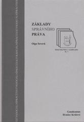 Kniha: Základy správního práva - Olga Sovová