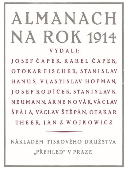 Kniha: Almanach na rok 1914 - Čapek, Čapek, Fischer Karel, Josef, Karel