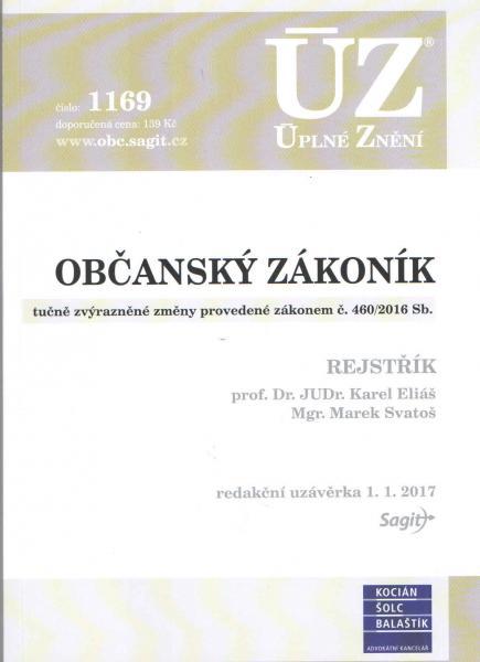 Kniha: ÚZ č.1169 Občanský zákoník 2017kolektív autorov