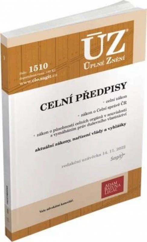 Kniha: ÚZ 1510 Celní předpisyautor neuvedený