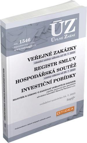Kniha: ÚZ 1546 Veřejné zakázky, Ochrana hospodářské soutěže, Veřejná podpora, Investiční pobídky, Registr smluvautor neuvedený