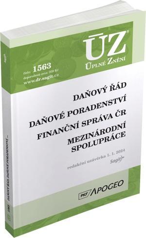 Kniha: ÚZ 1563 Daňový řád, Finanční správa, Daňové poradenství, Platby v hotovostiautor neuvedený