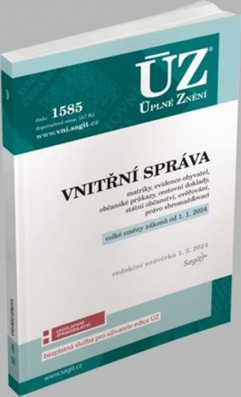 Kniha: ÚZ 1585 Vnitřní správaautor neuvedený