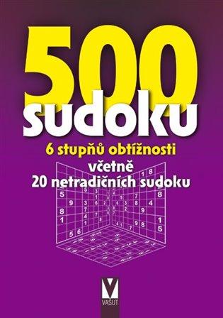 Kniha: 500 sudoku - fialová obálkaautor neuvedený