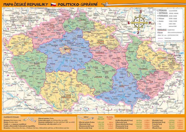 Kniha: Mapa České republiky – zeměpisná a politicko-správníautor neuvedený