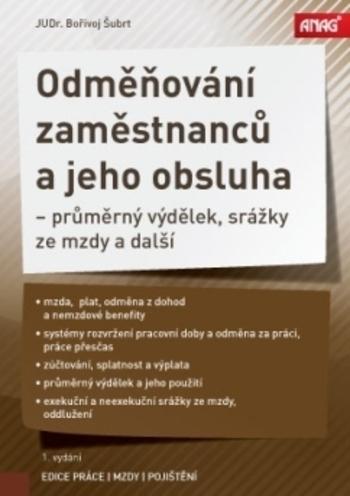 Kniha: Odměňování zaměstnanců a jeho obsluha - průměrný výdělek, srážky ze mzdy a další, 1. aktualizované - Bořivoj Šubrt