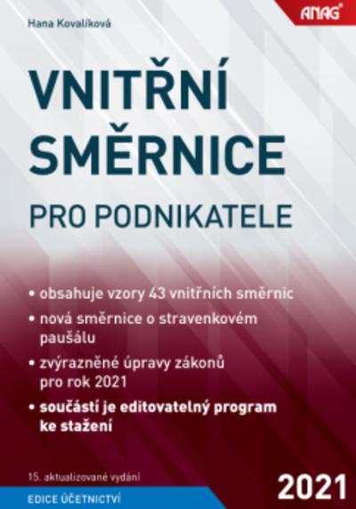 Kniha: Vnitřní směrnice pro podnikatele 2021 - Hana Kovalíková