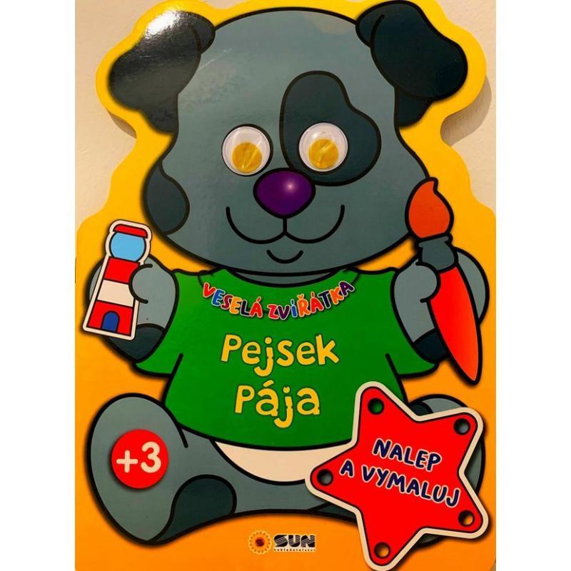 Kniha: Veselá zvířátka Pejsek Pája - Nalep a Vymalujautor neuvedený
