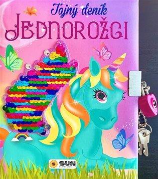 Kniha: Tajný deník - Jednorožci - se zámečkem a oboustrannými glitryautor neuvedený