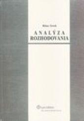 Kniha: Analýza rozhodovania - Milan Terek