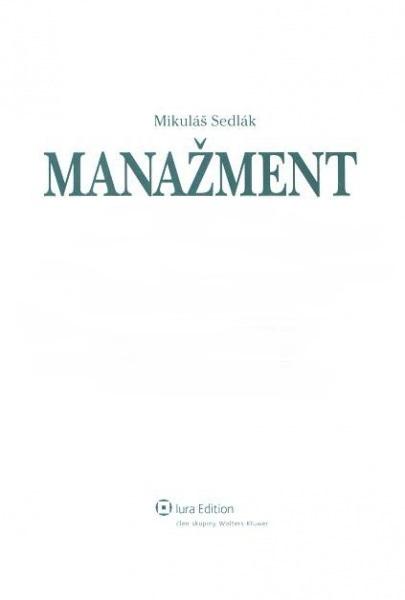 Kniha: Manažment - Mikuláš Sedlák