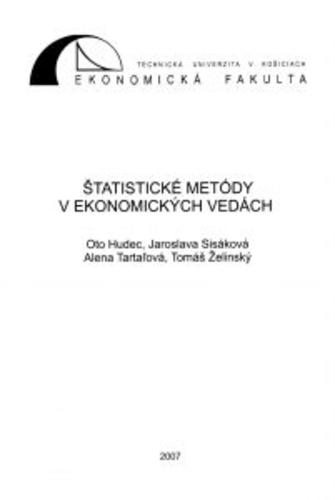 Kniha: Štatistické metódy v ekonomických vedách, 2. prepracované a doplnené - Kolektív autorov