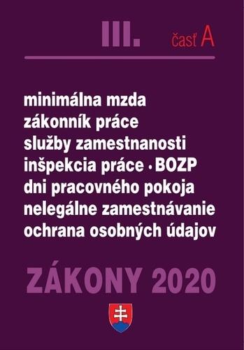 Kniha: ZÁKONY 2020 III/A - Zákonník práce - úplné znenie k 1.1.2020 - PORADCA s.r.o.