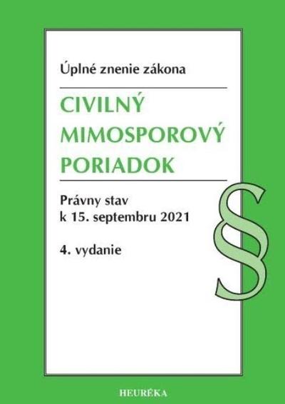 Kniha: Civilný mimosporový poriadok. Úzz, 4. vyd., 9/2021autor neuvedený