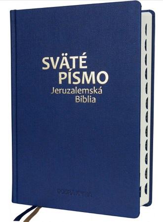 Kniha: Sväté písmo – Jeruzalemská Biblia (veľký formát) – modráautor neuvedený