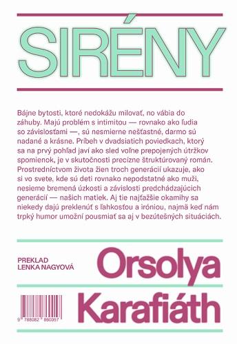 Kniha: Sirény - Orsolya Karafiáth