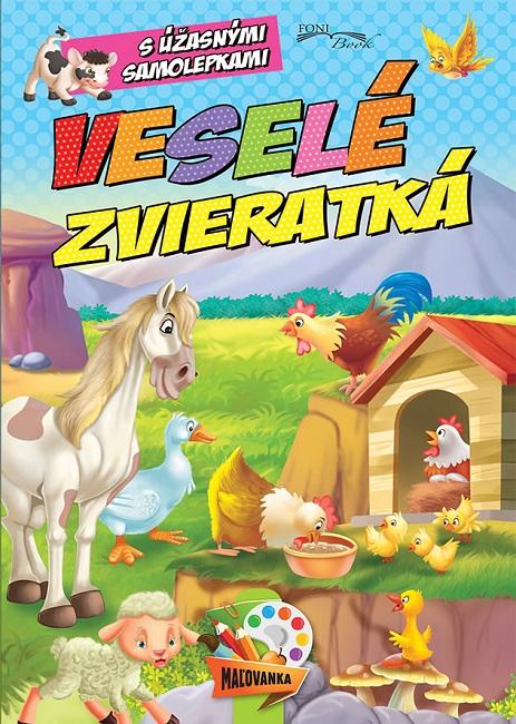 Kniha: Veselé zvieratká - Maľovanka s úžasnými samolepkamiautor neuvedený