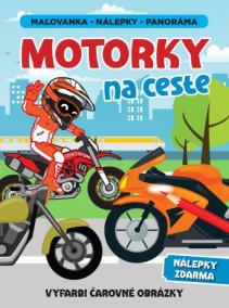 Motorky na ceste - Maľovanka, nálepky, panoráma