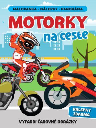 Kniha: Motorky na ceste - Maľovanka, nálepky, panorámaautor neuvedený