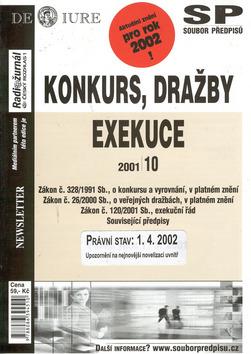 Kniha: Konkurs, dražby, exekuce k 1.4.2002autor neuvedený