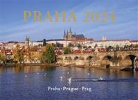Praha 2024 - nástěnný kalendář na šířku