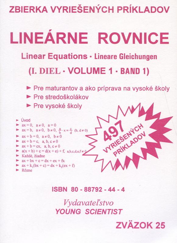 Kniha: Lineárne rovnice - Marián Olejár