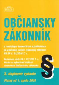 Občiansky zákonník - s komentárom a judikatúrou platný od 1. apríla 2016