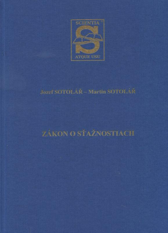 Kniha: Zákon o sťažnostiach - Jozef Sotolář