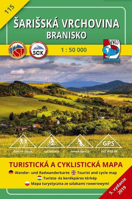 Kniha: Šarišská vrchovina Branisko 1:50 000 (5.vydanie)kolektív autorov