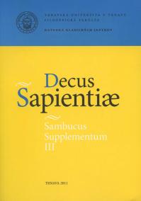 Sambucus Supplementum III. Decus Sapientiae