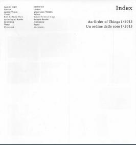 Index. An Order of Things I/2013