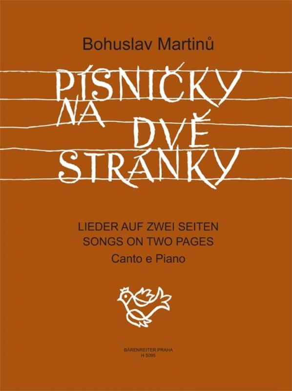 Kniha: Písničky na dvě stránky - Bohuslav Martinů