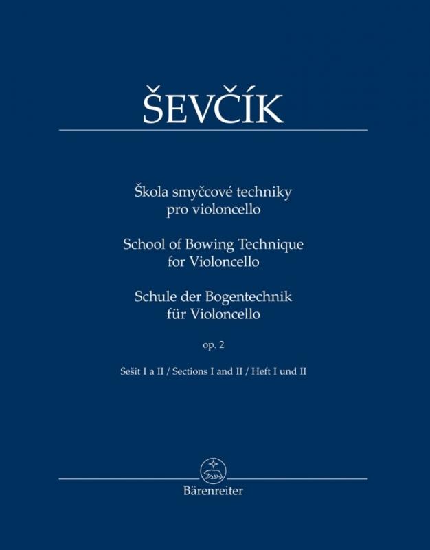 Kniha: Škola smyčcové techniky pro violoncello - op. 2, sešit I a II - Otakar Ševčík