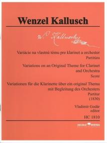 Variácie na vlastnú tému pre klarinet a orchester - Partitúra (Wenzel Kallusch)