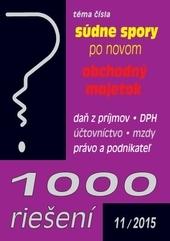 Kniha: 1000 riešení 11-2015autor neuvedený
