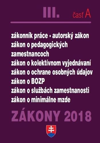 Kniha: Zákony 2018-III časť Aautor neuvedený