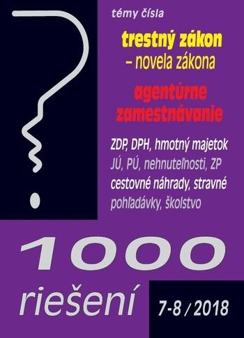 Kniha: 1000 Riešení 7,8-2018autor neuvedený