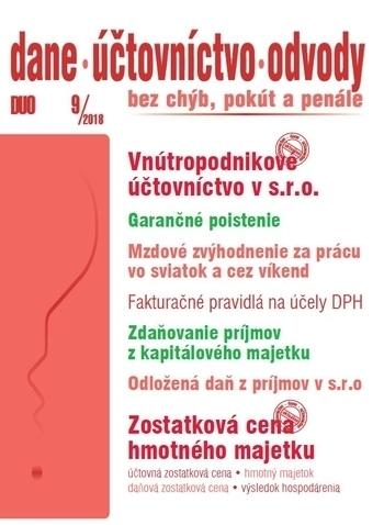 Kniha: Dane, účtovníctvo, odvody 9-2018autor neuvedený