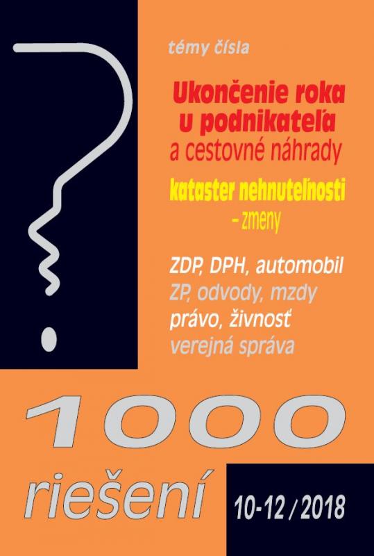 Kniha: 1000 riešení 10,12-2018autor neuvedený