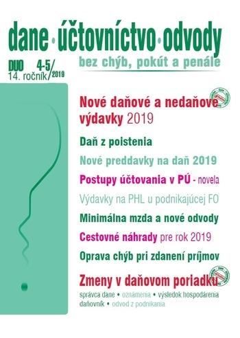 Kniha: Dane, účovníctvo, odvody 4,5-2019autor neuvedený