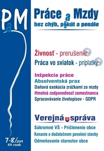 Kniha: Práce a Mzdy 7,8-2019autor neuvedený