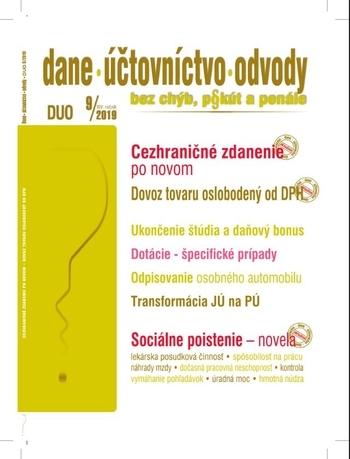 Kniha: Dane, účtovníctvo, odvody 9-2019autor neuvedený