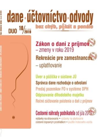 Kniha: Dane, účtovníctvo, odvody 10-2019autor neuvedený